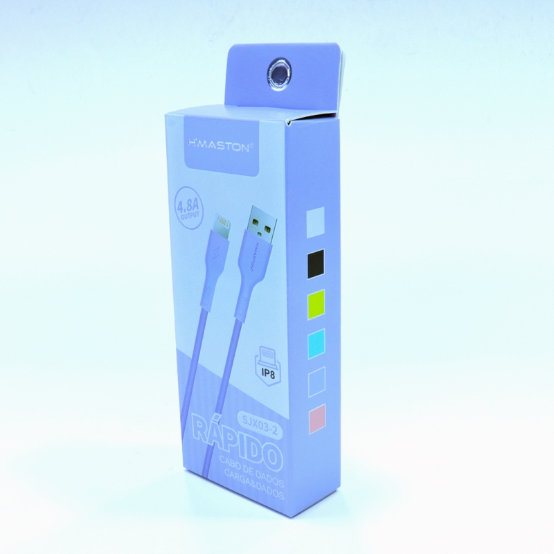 CABO USB IOS/ LIGHT NING COLORIDO 4.8A 1M H'MASTON - SJX03-2