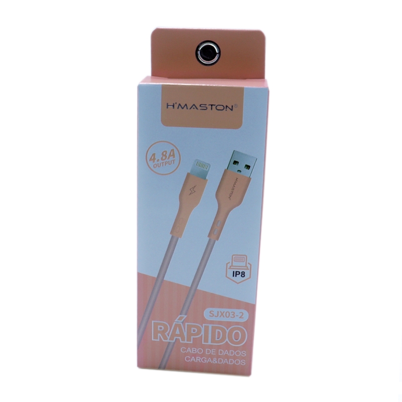 CABO USB IOS/ LIGHT NING COLORIDO 4.8A 1M H'MASTON - SJX03-2