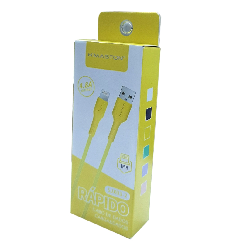 CABO USB IOS/ LIGHT NING COLORIDO 4.8A 1M H'MASTON - SJX03-2