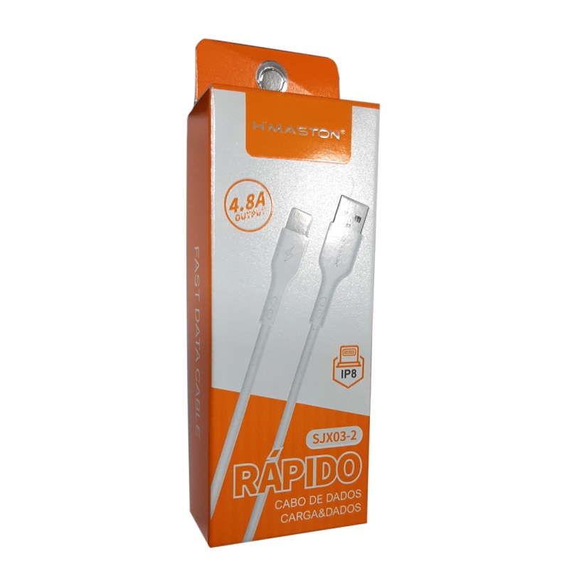 CABO USB IOS/ LIGHT NING COLORIDO 4.8A 1M H'MASTON - SJX03-2