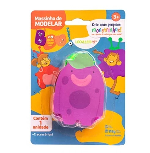 KIT MASSA DE MODELAR  BUU LEO E LEO