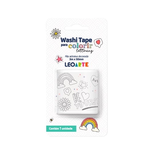WASHI TAPE COLORIR LETTERING 50MMX5M 1 UND LEO ARTE 