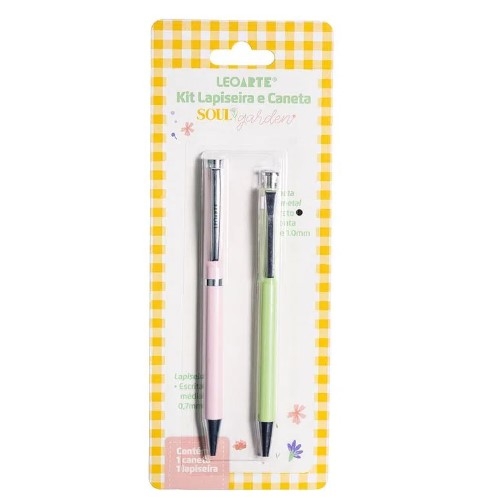 KIT SOUL GARDEN C/1 CANETA E 1 LAPISEIRA LEOARTE 				