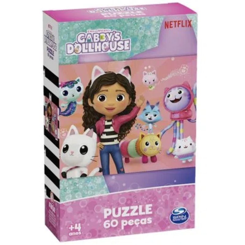 QUEBRA-CABEÇA PUZZLE GABBY'S DOLLHOUSE 60 PEÇAS