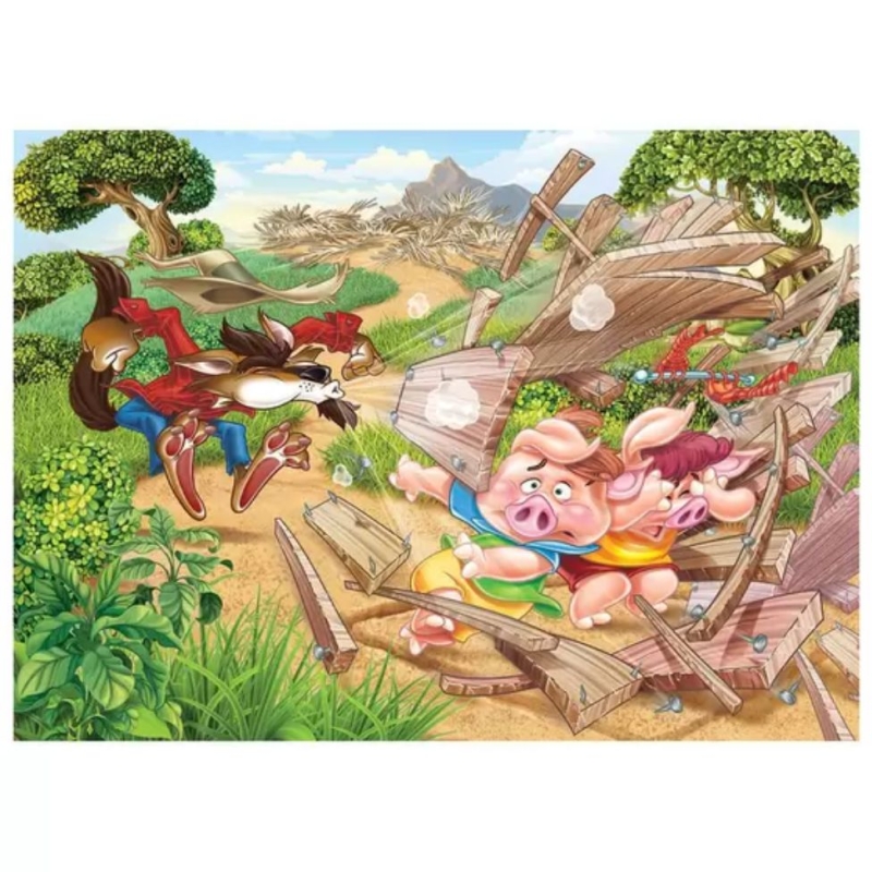 PUZZLE PROGRESSIVO MONTE E CONTE TRÊS PORQUINHOS