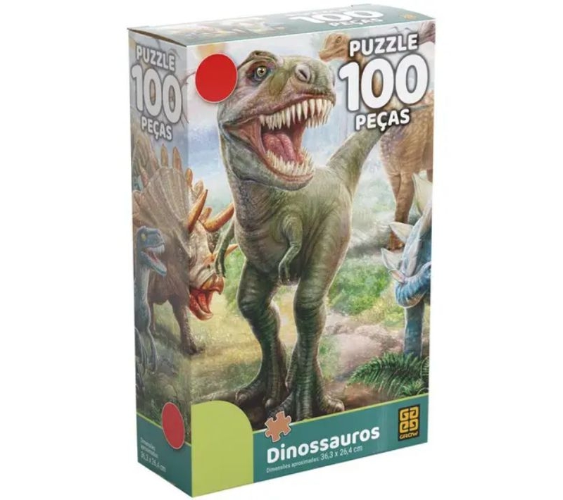 PUZZLE DINOSSAURO 100 PEÇAS