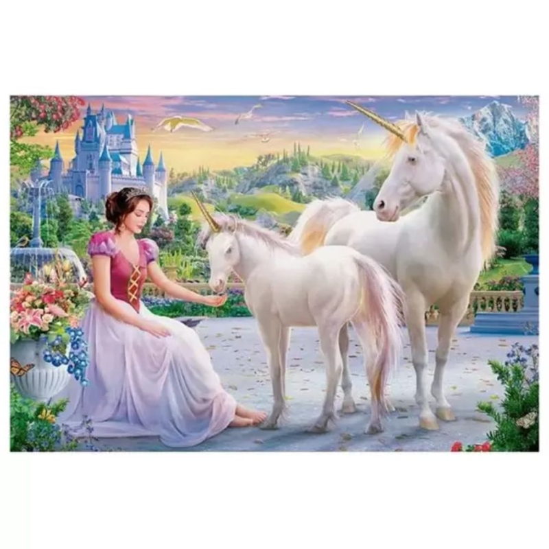PUZZLE A PRINCESA E SEUS UNICÓRNIOS