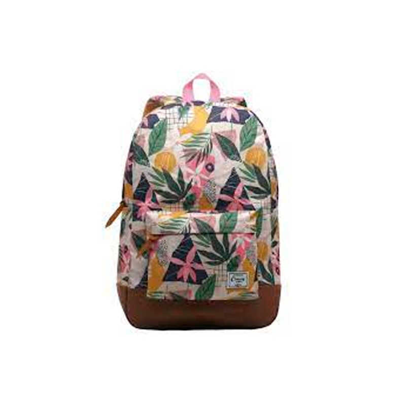 MOCHILA CASUAL EM NYLON FLORAL YINS 17 - SORTIDA