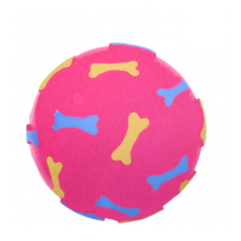 BRINQUEDO PET BOLA OSSINHOS COM DEPÓSITO PARA PETISCO 6,5CM SORTIDO 