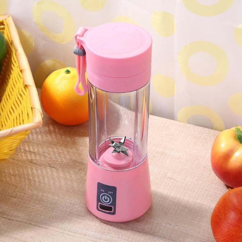 MINI LIQUIDIFICADOR GARRAFA PORTÁTIL USB RECARREGÁVEL 6 LÂMINAS SORTIDOS