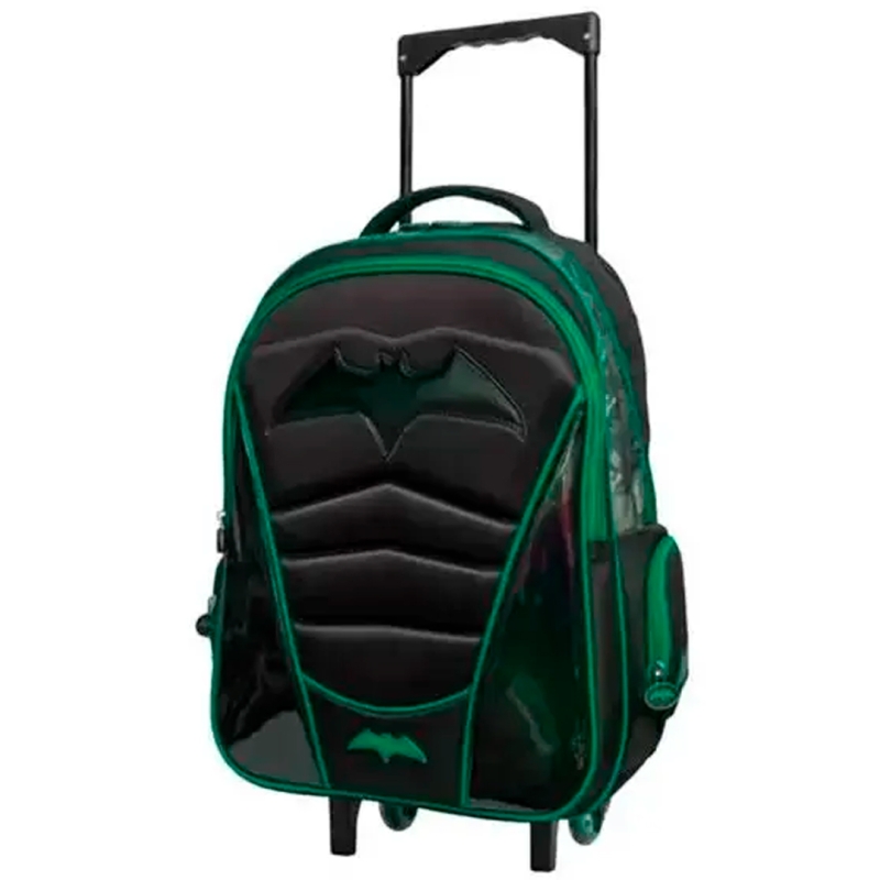MOCHILA INFANTIL EM PVC HOLOGRÁFICOBAT C/RODINHA 17 SORTIDA YINS