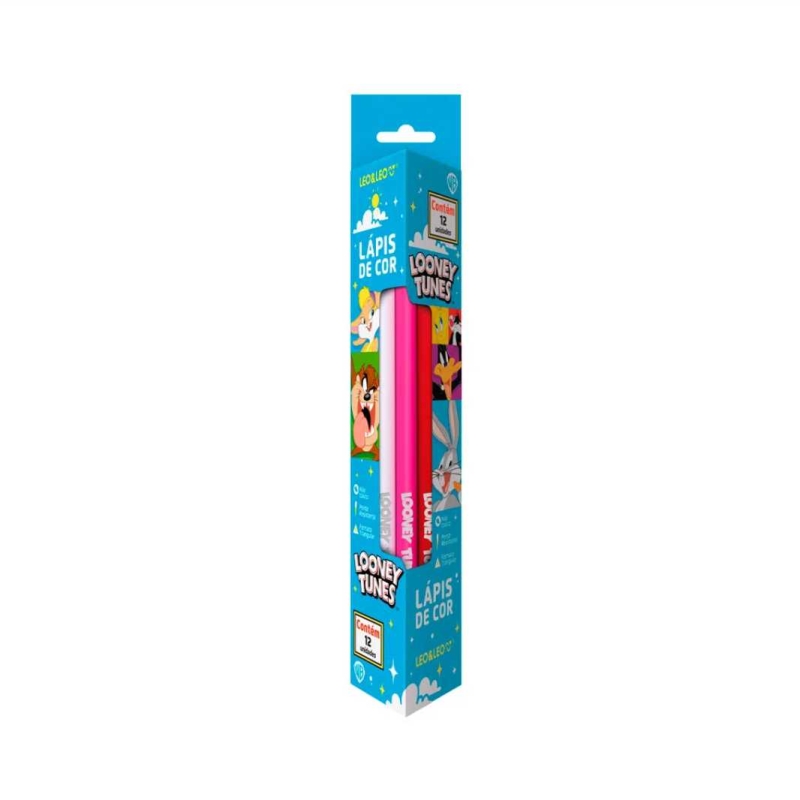 LAPIS DE COR 12 CORES TRIANGULAR LOONEY TUNES LEOLEO 