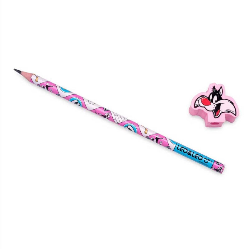 LAPIS HB COM BORRACHA NA PONTA LOONEY TUNES
