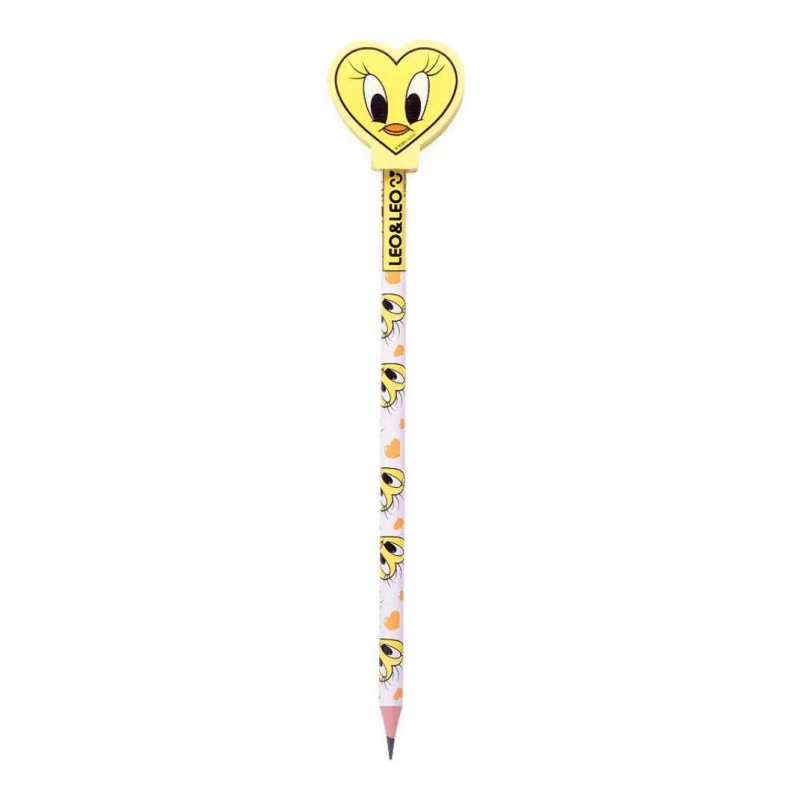 LAPIS HB COM BORRACHA NA PONTA LOONEY TUNES