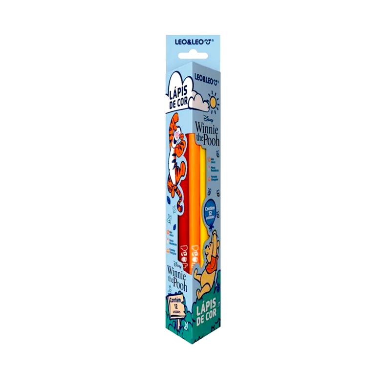 LAPIS DE COR 12 CORES TRIANGULAR URSINHO POOH
