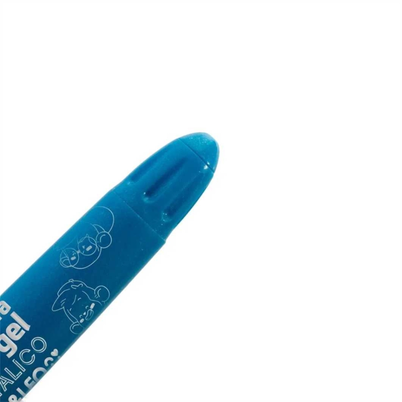 GIZ DE CERA COLOR GEL METALICOS 12 CORES 