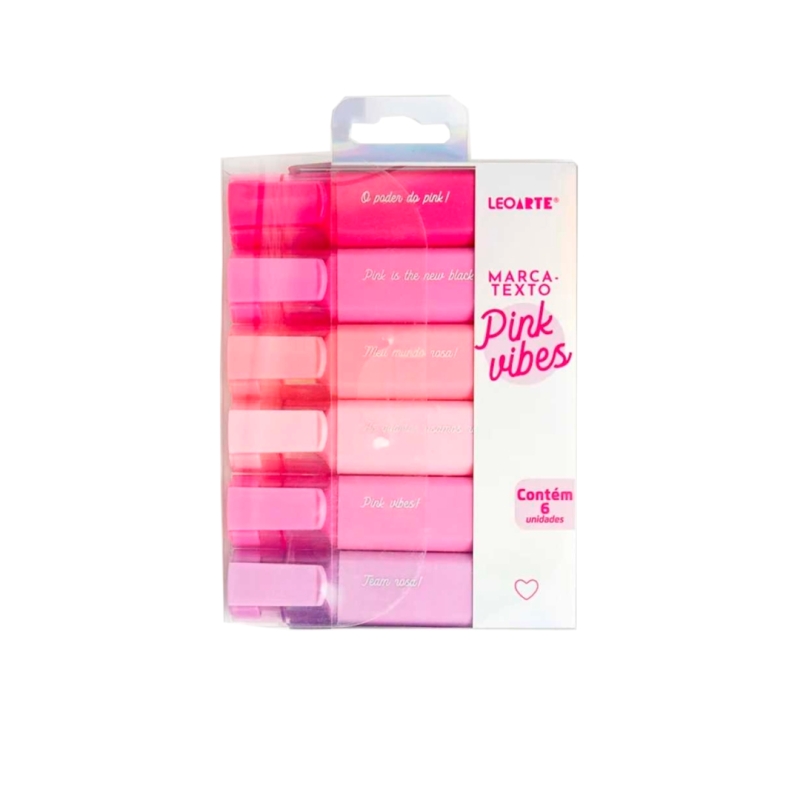 MARCA TEXTO PINK VIBES 6 CORES 