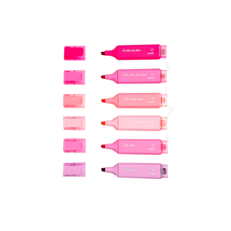 MARCA TEXTO PINK VIBES 6 CORES 