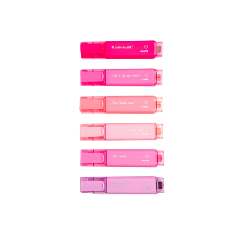 MARCA TEXTO PINK VIBES 6 CORES 