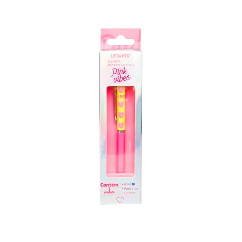 CANETA PINK VIBES CORAÇÃO 