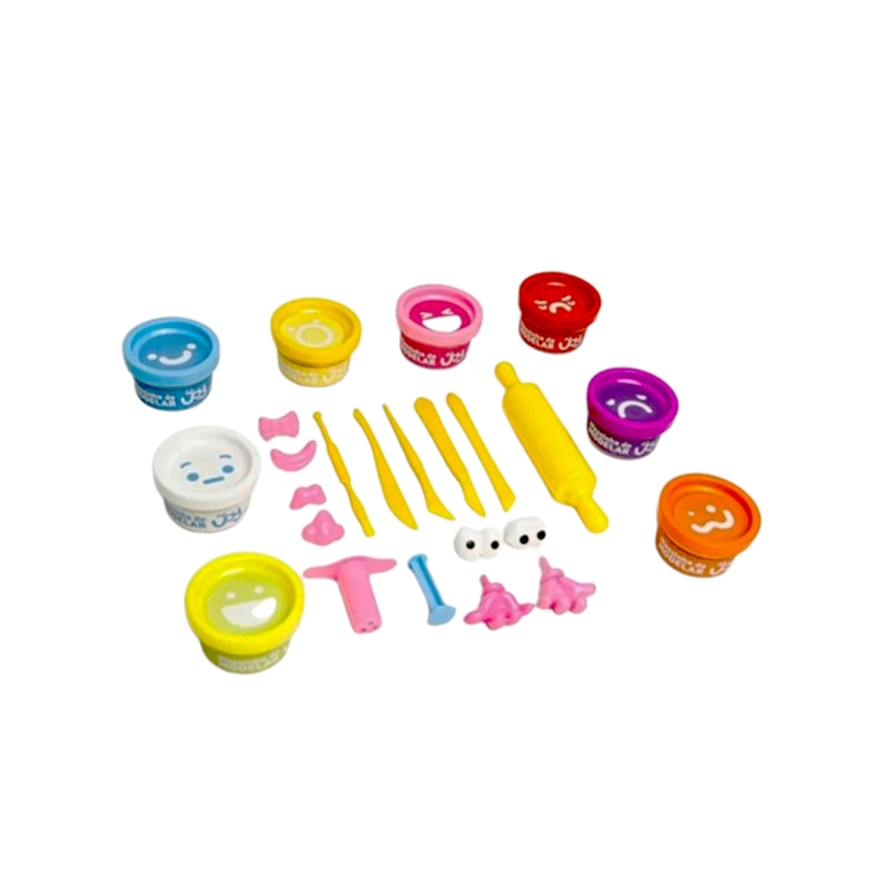 KIT MASSA DE MODELAR  JOY MALETA - 8 CORES MAIS 15 MOLDES LEOLEO 