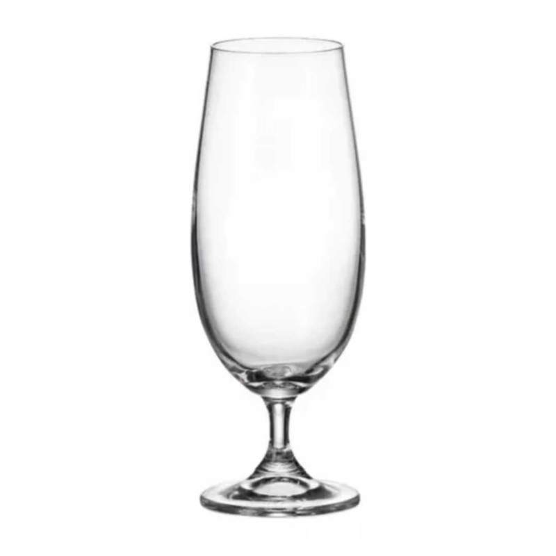 KIT DE 6 TAÇAS PARA CERVEJA EM CRISTAL BOHEMIA MARTINA 395ML