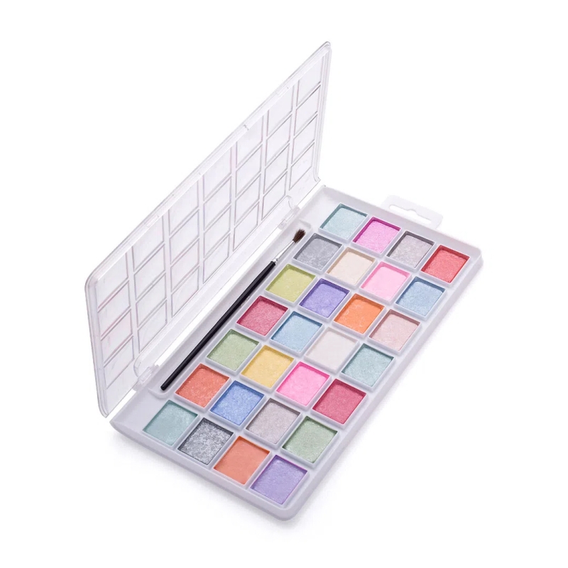 AQUARELA PEROLIZADA PICNIC - 28 CORES - ESTOJO + PINCEL