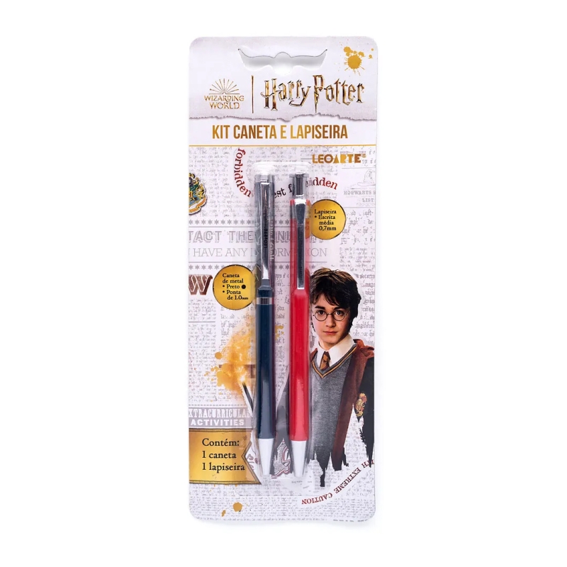 KIT OFFICE HARRY POTTER C/1 CANETA E 1 LAPISEIRA LEOARTE