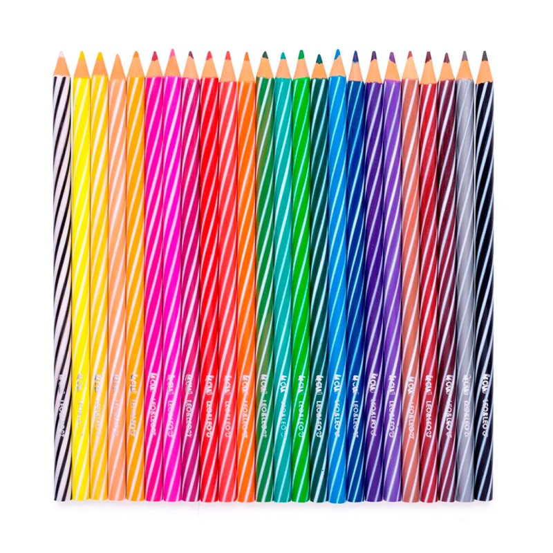 LAPIS DE COR WOW 24 CORES REDONDO Leo&Leo