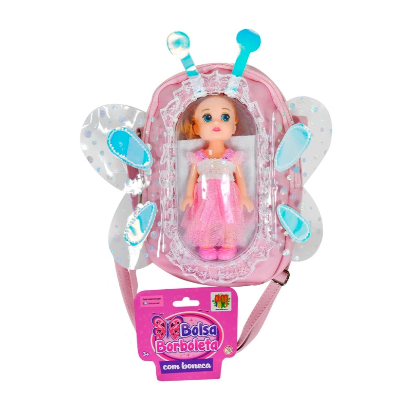BOLSA BORBOLETA COM BONECA 