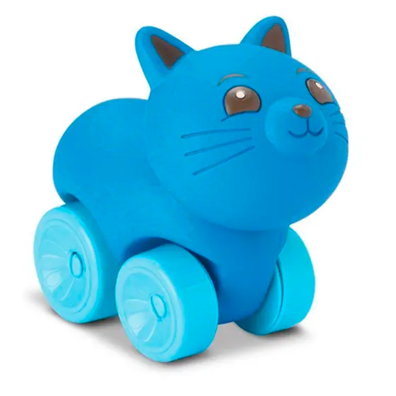 BICHINHOS COM RODINHA BRINQ. VINIL -GATINHO