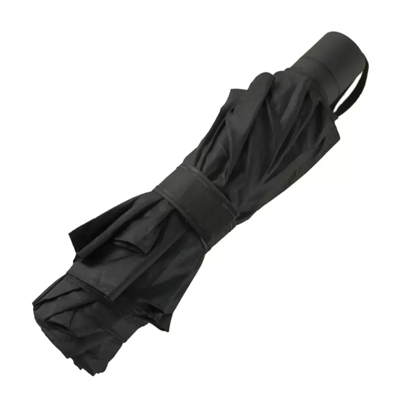 GUARDA CHUVA COM ABERTURA MANUAL, TECIDO EM POLIESTER, CABO E ACABAMENTOS EM FERRO, PP E VELCRO; 8V
