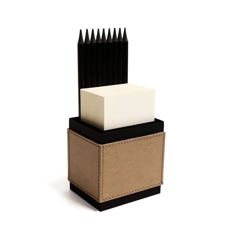 PORTA LÁPIS COM BLOCO (MONTANA AREIA)