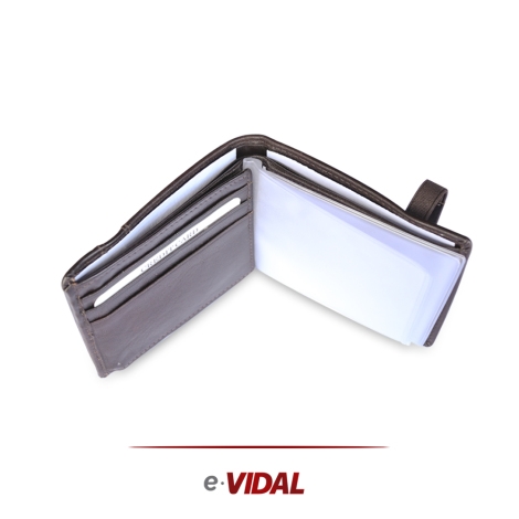 CARTEIRA MASCULINA EM COURO - MARROM