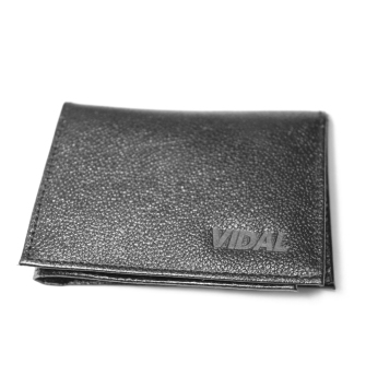 CARTEIRA MASCULINA EM COURO - PRETA