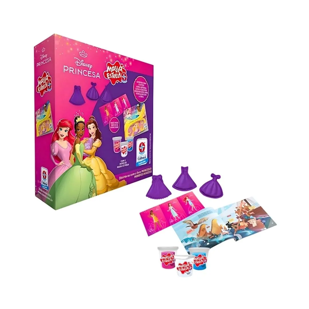 LIVRO PRINCESAS MUNDOS MÁGICOS COM MASSA