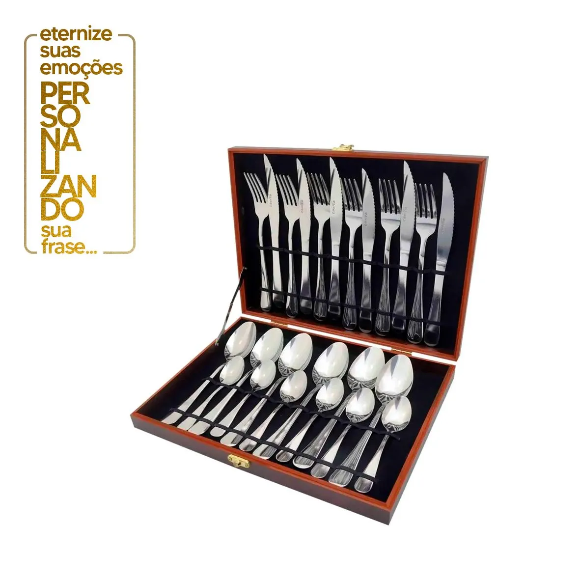 FAQUEIRO INOX 24 PEÇAS AÇO 24*32