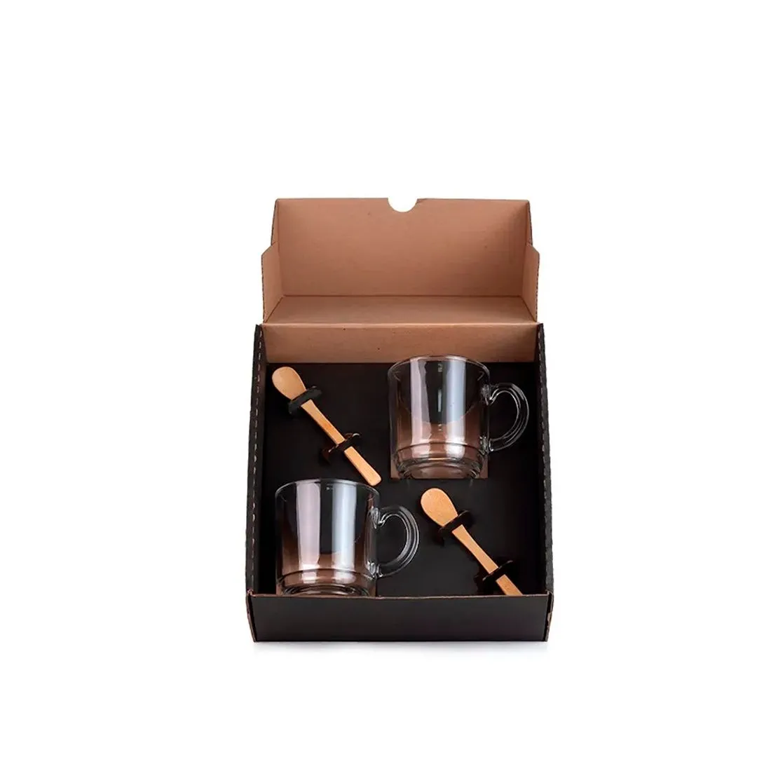 KIT CANECAS COM COLHERES - 4 PEÇAS