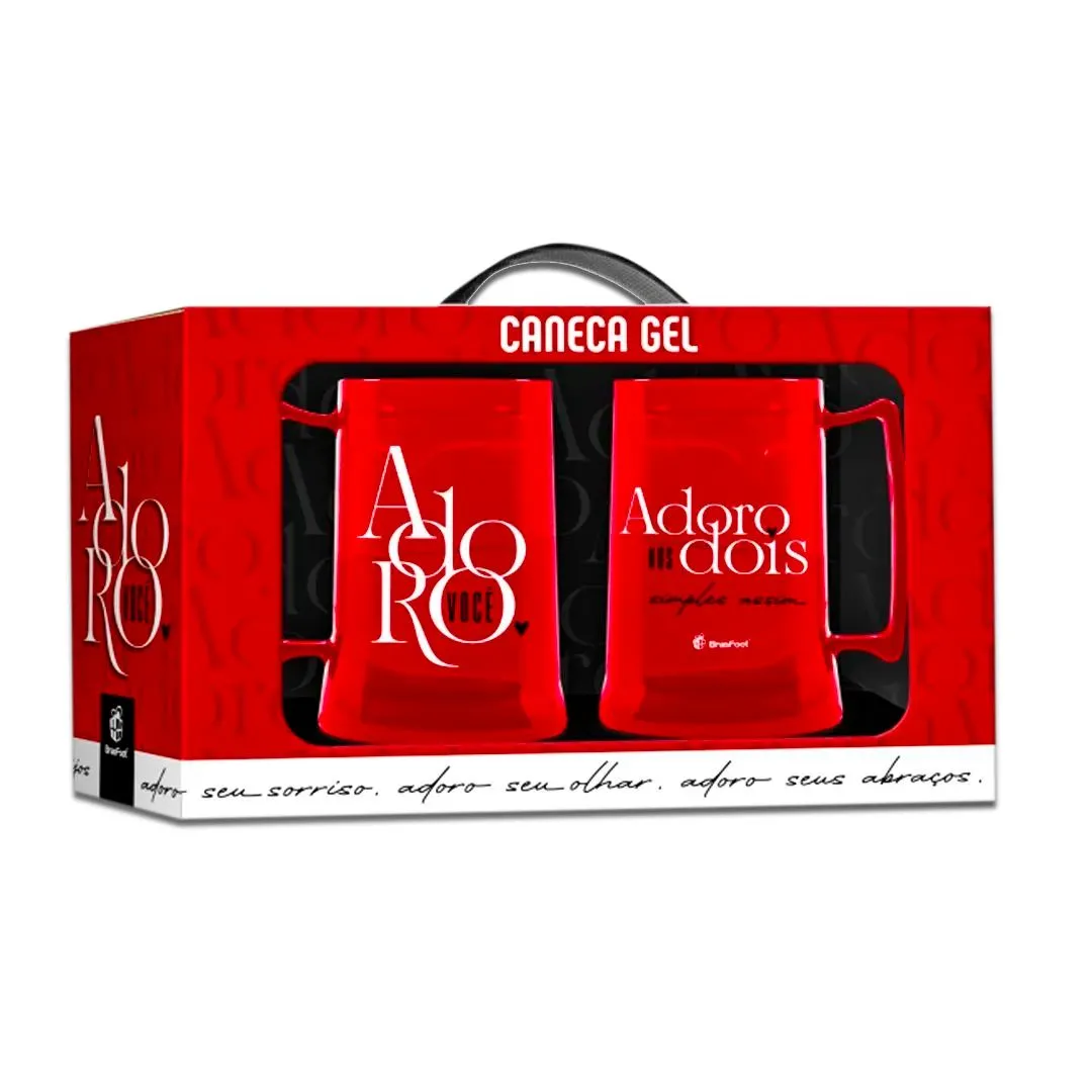 CANECA GEL 300ML C/ 2UN - ADORO NÓS DOIS