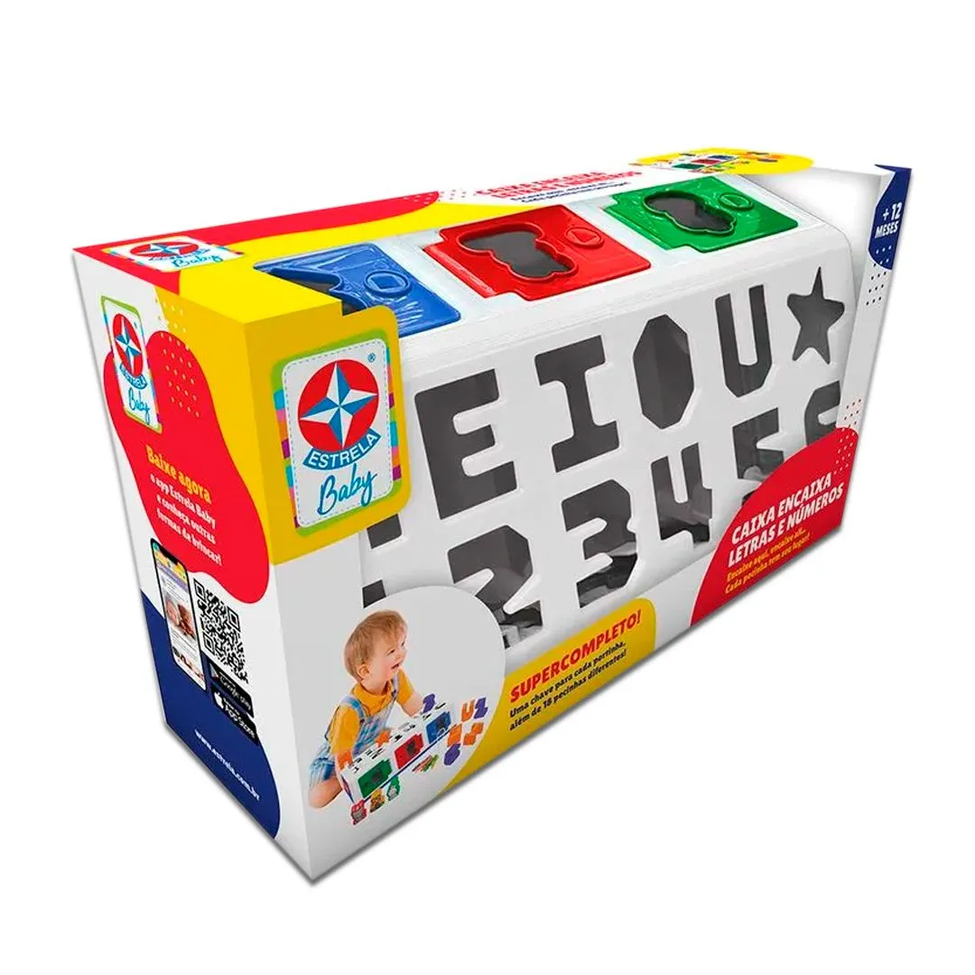 CAIXA ENCAIXA LETRAS E NÚMEROS 