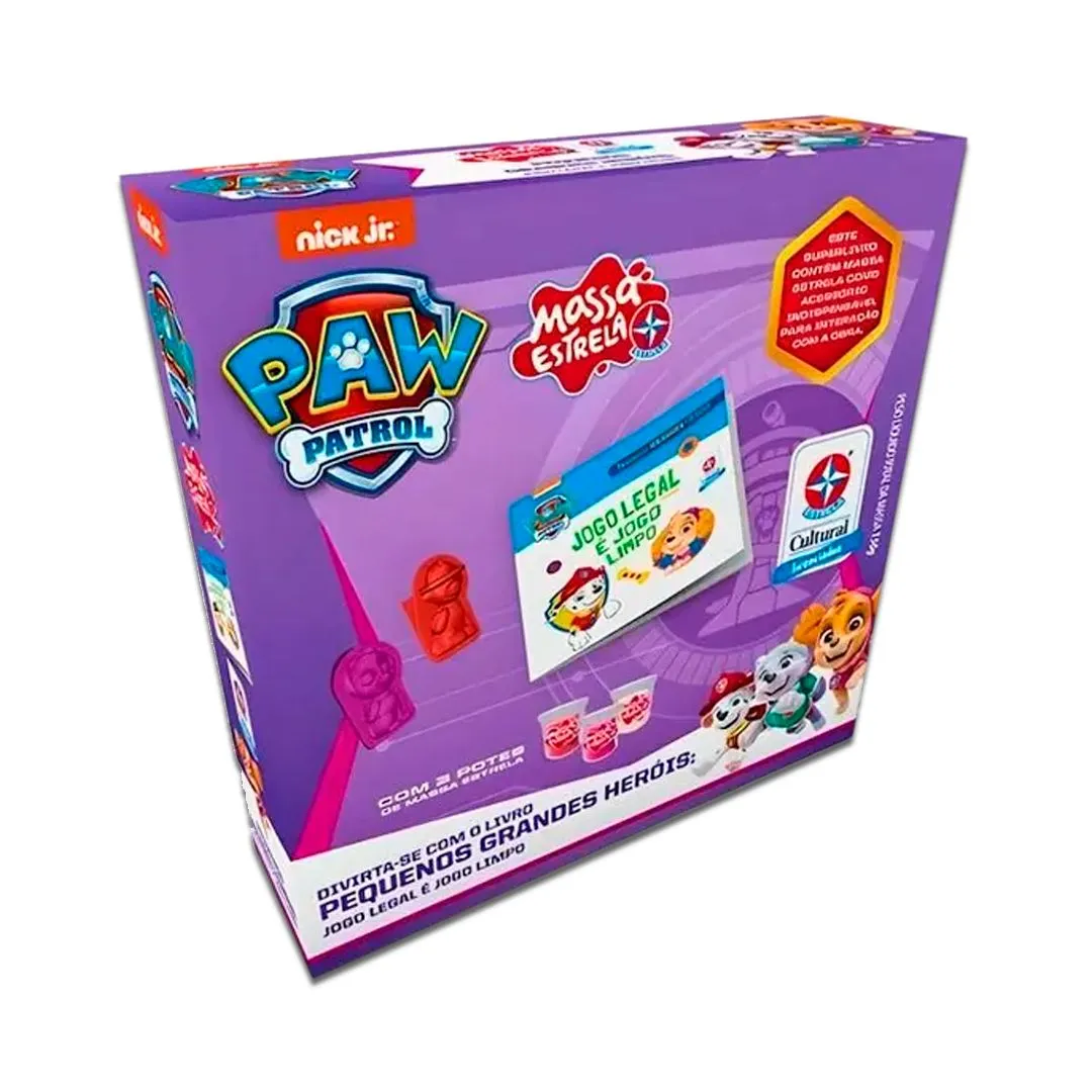 LIVRO PATRULHA CANINA JOGO LEGAL E LIMPO SKYE COM MASSA ESTRELA
