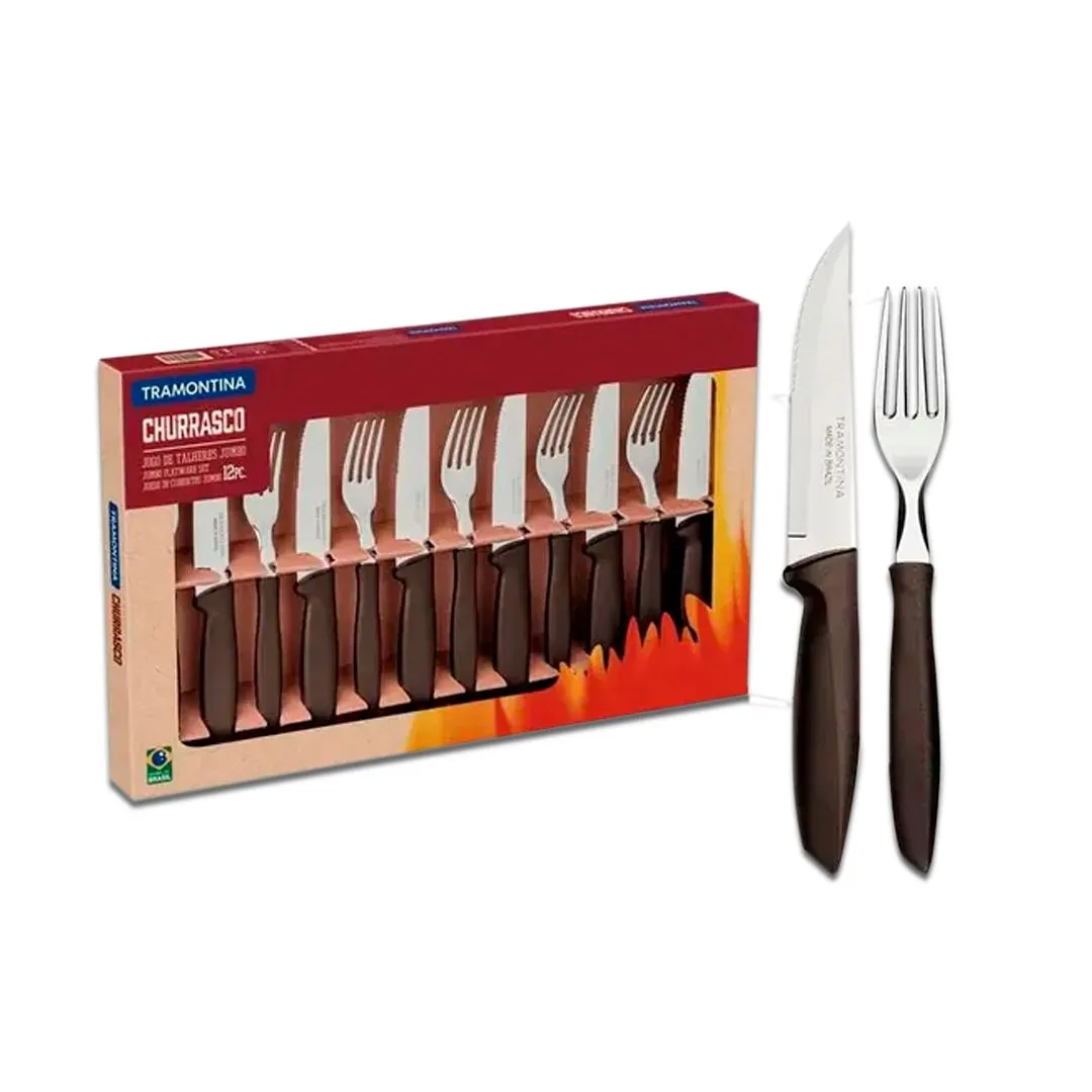 JOGO CHURRASCO INOX 12PC PLENUS MAR