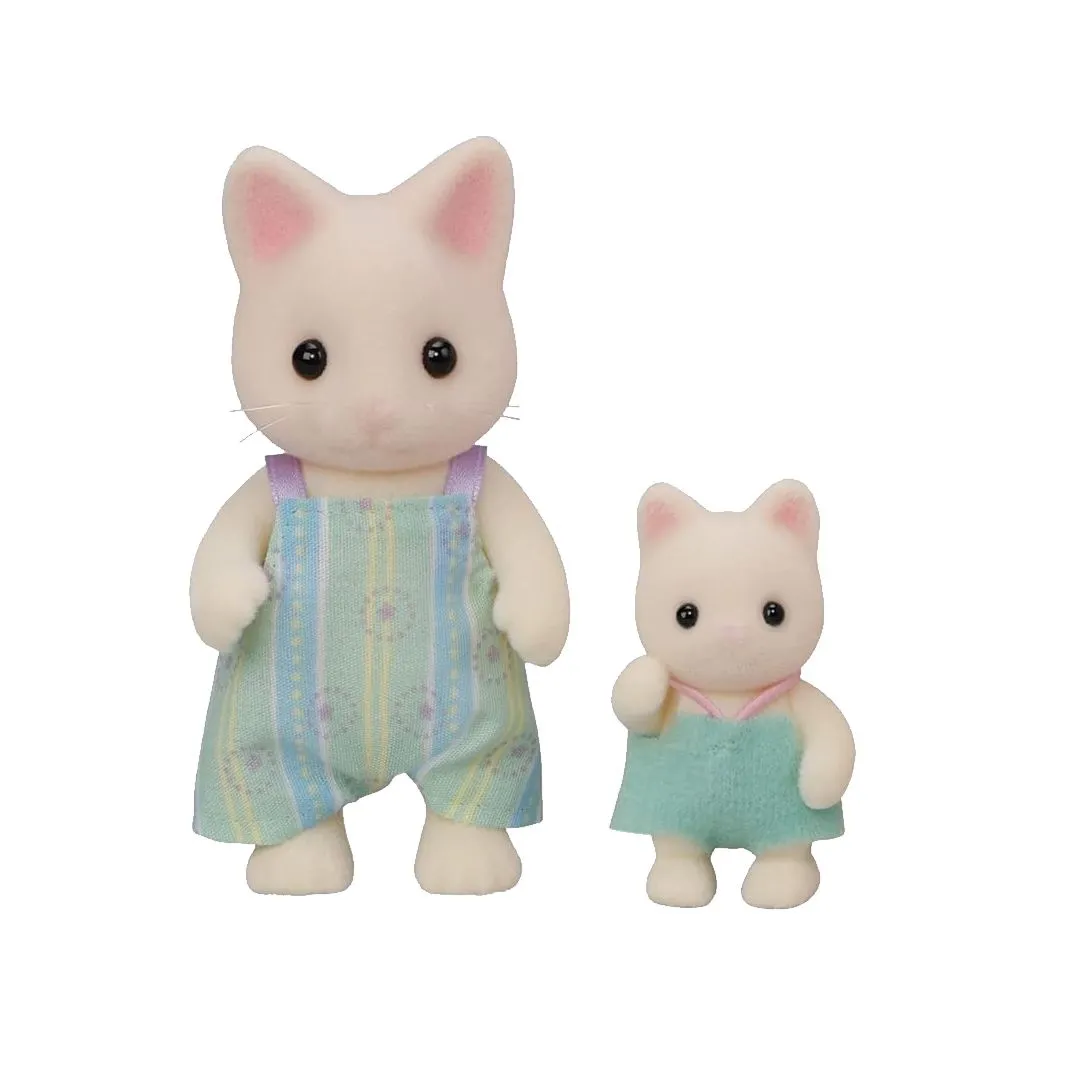 SYLVANIAN FAMILIES - CONJUNTO CARRINHO DE BEBÊ - PAPAI E BEBÊ GATOS