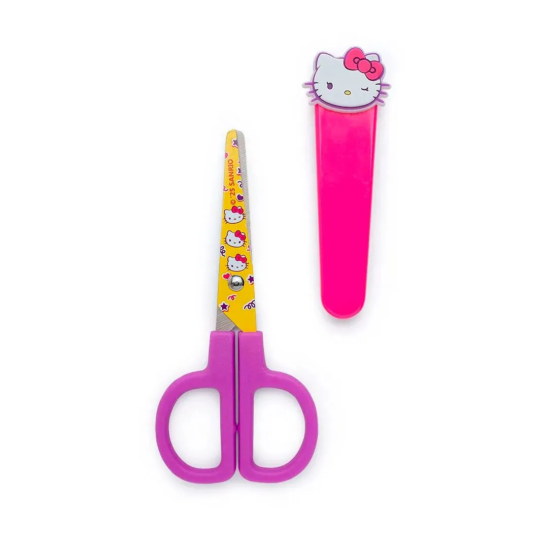 TESOURA ESCOLAR ESTAMPADA COM CAPA HELLO KITTY- BLISTER C/1UND LEO