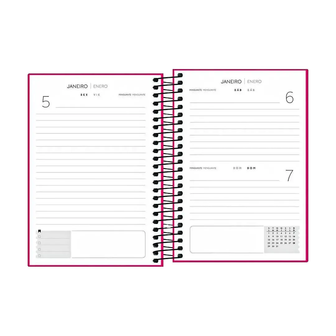 AGENDA ESPIRAL NEON M5 