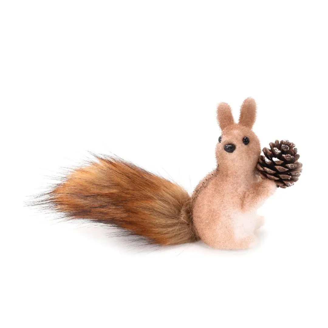 ENFEITE NATALINO ESPUMA ESQUILOS COM PINHA  SORTIDO