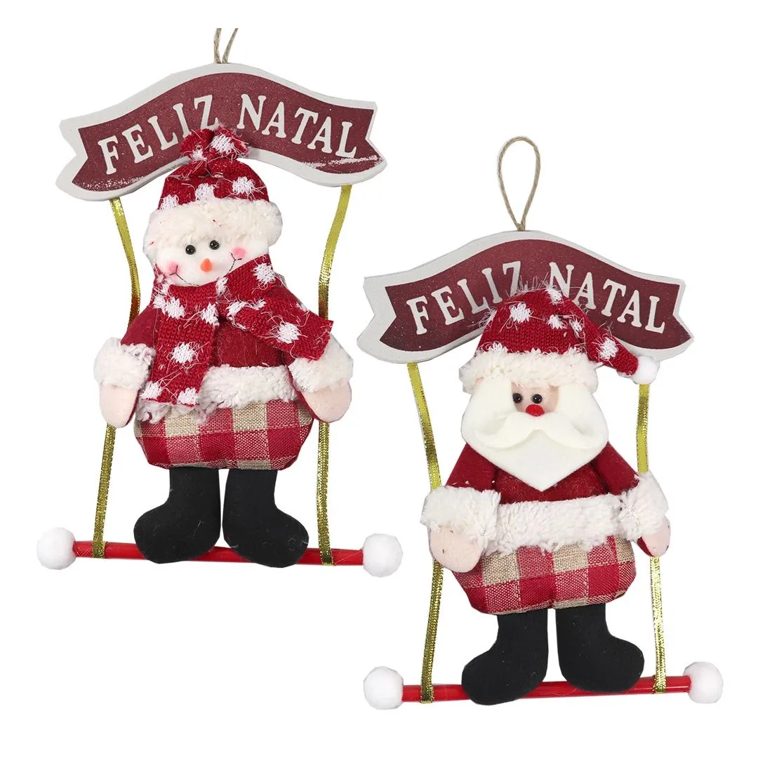 GUIRLANDA BONECO XADREZ 19CM X 25CM SORTIDOS 