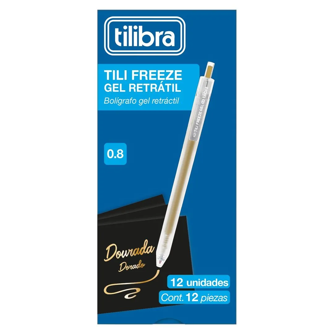 CANETA GEL 0.8 TILIFREEZE DOURADA
