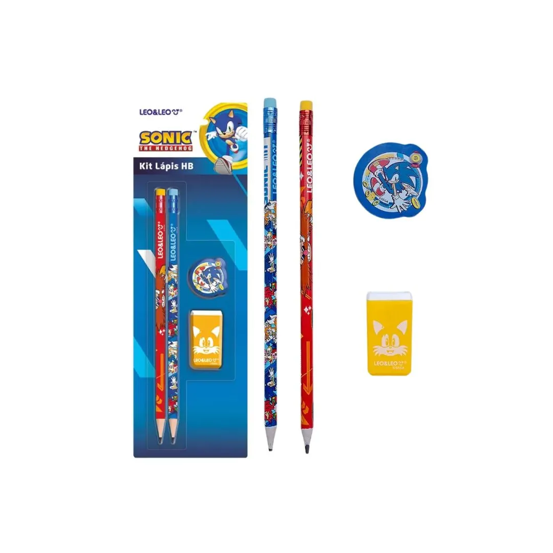 KIT LAPIS HB SONIC 2 LAPIS / APONTADOR / BORRACHA