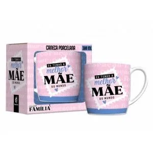CANECA PORCELANA URBAN 300 ML FAMILIA - MAE MELHOR DO MUNDO